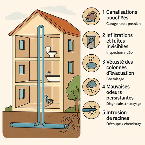Lire la suite à propos de l’article Top 5 des problèmes de canalisations en copropriété (et leurs solutions)